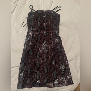 JOA Sequin Snakeskin dress size L